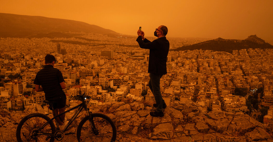 In Photos: The Skies in Athens Turn Orange From Sahara Dust Storm – TVL ...